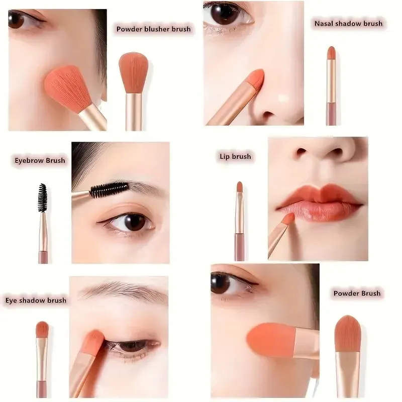 Salim Bag with Makeup Mini Brush 8 Kinds Pmore — image 2