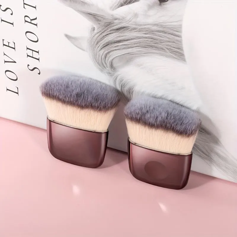 【1 pezzo Pennello per fondotinta Pennello per fard Pennello per cipria in polvere Pennello Kabuki Cosmetici multifunzione Pennelli per trucco Articoli di bellezza】 — image 4