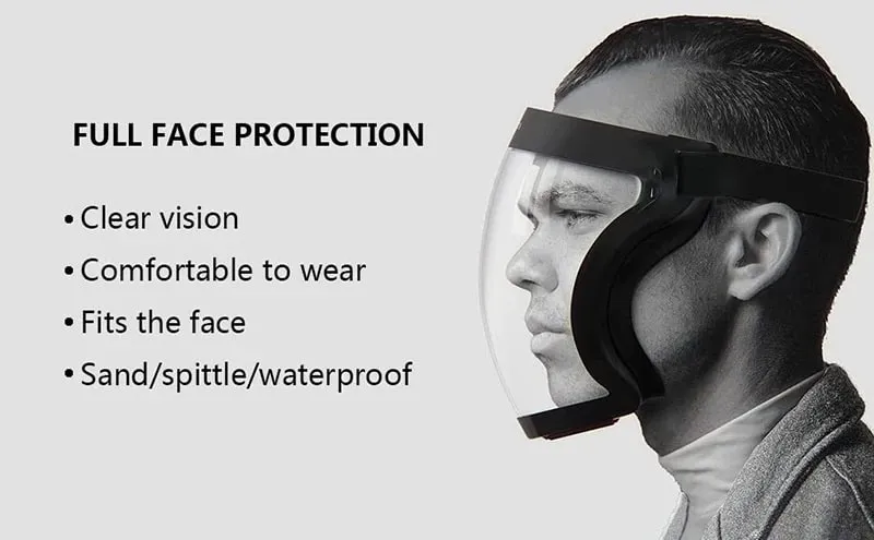 Visiera integrale trasparente Maschera antiappannamento riutilizzabile antipolvere Occhiali di sicurezza HD Protezione da cucina Maschera antispruzzo con filtri — image 10