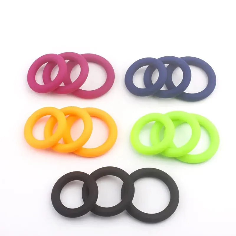 3Pcs Penis Ring Set Silicone Cock Rings Ejaculation Delay Cockring Sex Toys For Men Adult Product Dick Lock Erection Sexy Shop — image 4