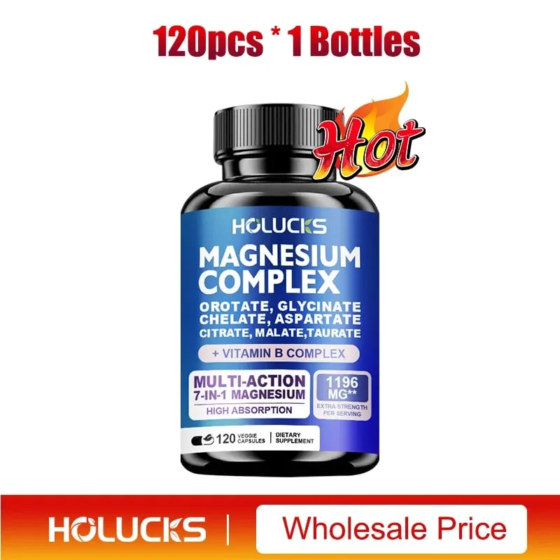 Suppléments complexes de magnésium - Mémoire osseuse et favorise la santé du cerveau Soutien au sommeil Relaxation musculaire Soulagement du stress et de l'anxiété — image 8