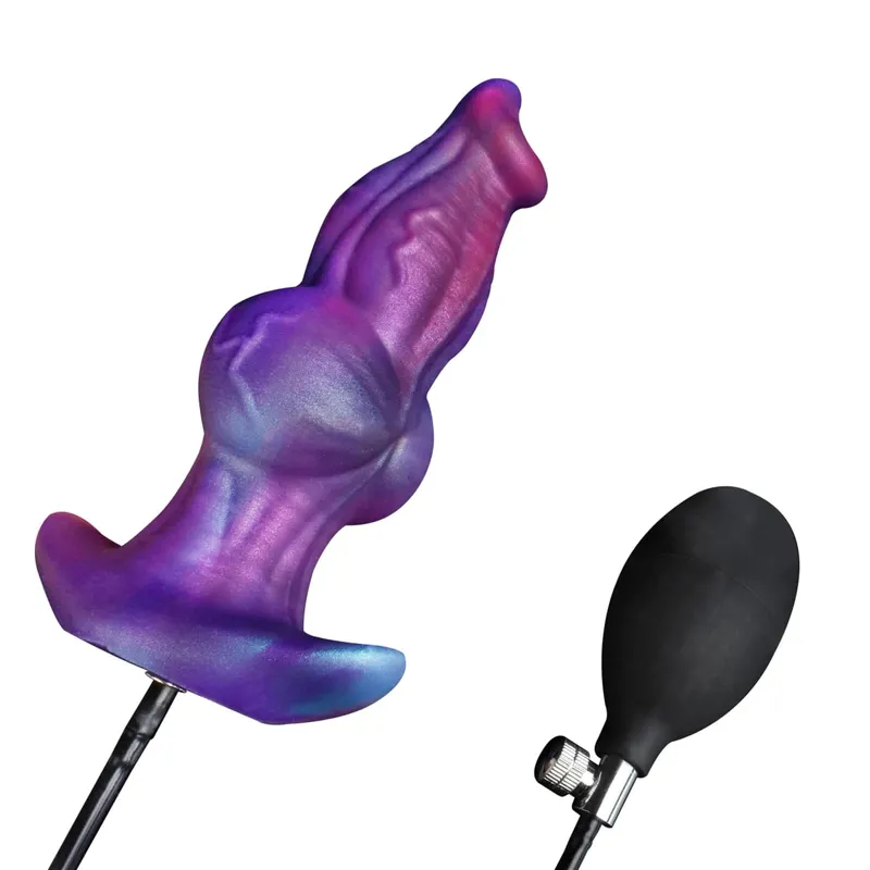 Nuovo Magnetico Gonfiabile Dildo Retrattile Anal Plug Cane Pene Prostata Espansione G-Spot Stimolatore Ano Dilatatore Giocattoli Adulti Del Sesso