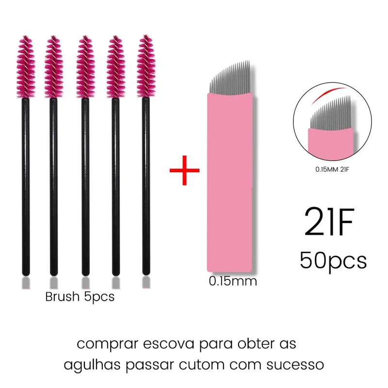 Kits de escovas de cílios descartáveis, agulhas de microblading, diâmetro 0.15mm, micro lâminas tebori, tatuagem, sobrancelha, suprimentos, aplicadores de maquiagem — image 16