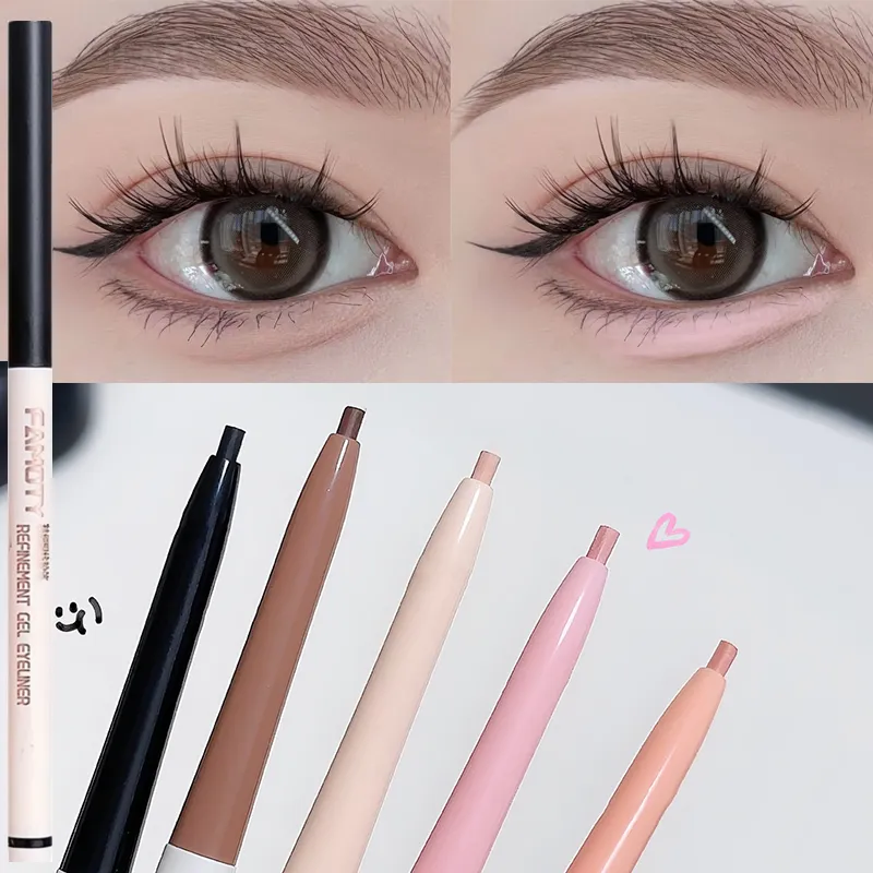 1 unidad de delineador de ojos de gusano de seda, pluma de Gel suave, delineador de ojos mate de larga duración, lápiz de Gel delineador de ojos impermeable, maquillaje coreano de secado rápido — image 2