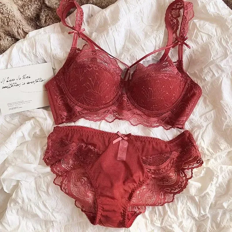 Bralette Renda Dapat Disesuaikan untuk Set Bra Dada Kecil Tali Dapat Dilepas & Bantalan Tipis Kawat Lembut Nyaman Pakaian Dalam Anak Perempuan Muslim — image 1