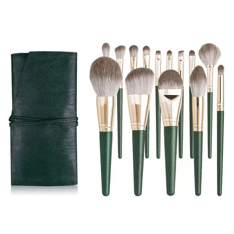 14Pcs Makeup Brushes Set Malaking Malambot Malambot Eye Shadow Foundation Brush Pambabae Cosmetic Powder Blush Blending Beauty Make Up Tools — image 9