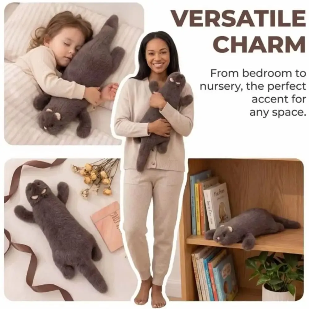 Oreiller en peluche furet doux, Texture moelleuse, coutures denses, Long coussin de furet, Expression mignonne, oreiller Animal en peluche — image 4