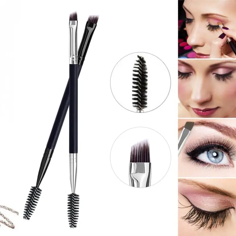 1 قطعة 2 في 1 فرشاة حواجب مزدوجة الرأس + فرشاة رمش أدوات ماكياج فرش التجميل فرش مكياج للرموش بروشا maquillaje — image 1
