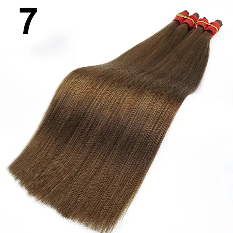 No Weft 100% Real Human Hair Extensions Remy Human Hair Bulk Unprocessed Natural Black Virgin Indian Hair Braiding for Women