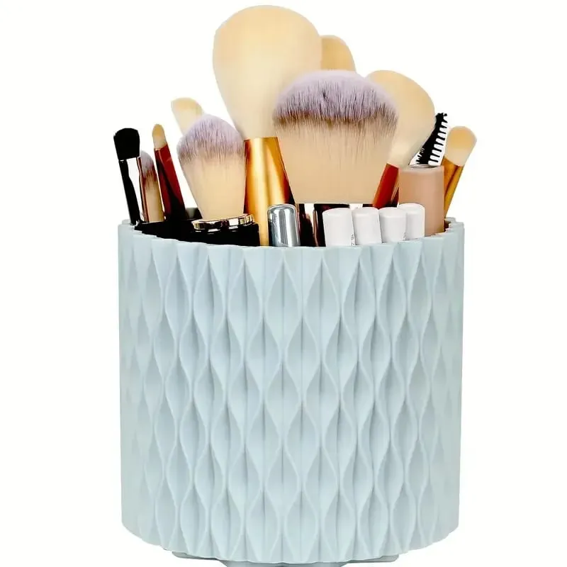 Suporte giratório 360 ° para pincéis de maquiagem, 5 espaços, organizador, mesa multifuncional, armazenamento de cosméticos para banheiro de mesa — image 16