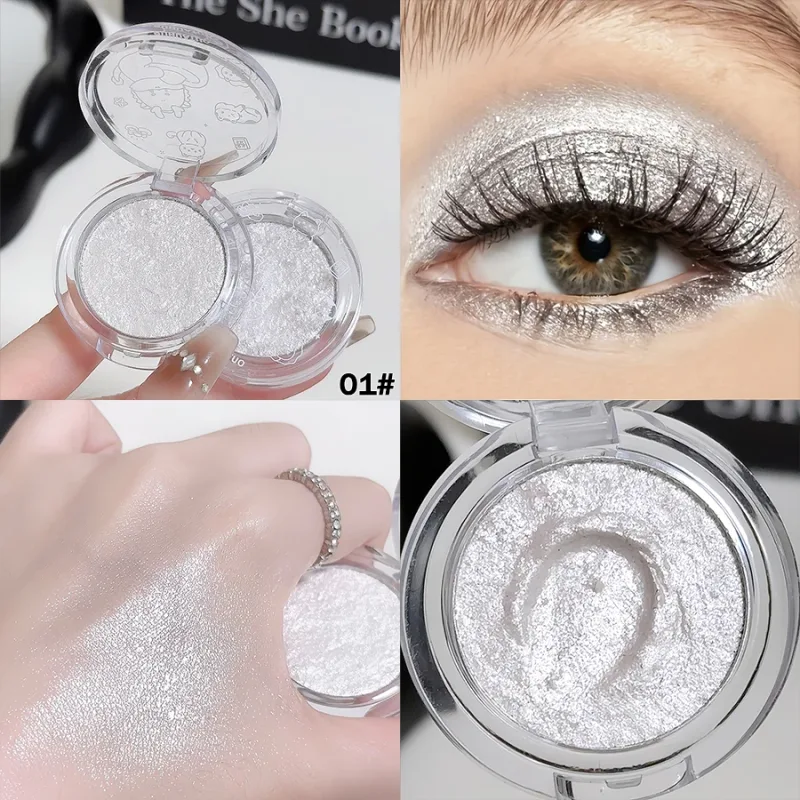Muge Leen Sombra de olhos única de longa duração, três texturas para maquiagem dos olhos e presente cosmético com brilho facial — image 3