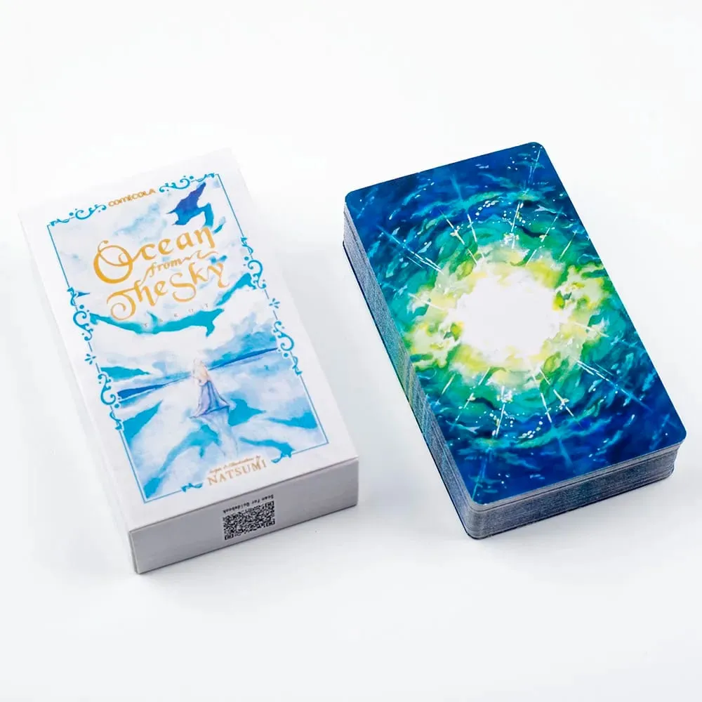 10.3*6ซม.มือวาดสีน้ำTarot Deck-Ocean From The Sky 78การ์ดสมาธิ & ที่ใช้งานง่ายคำแนะนำ — image 4