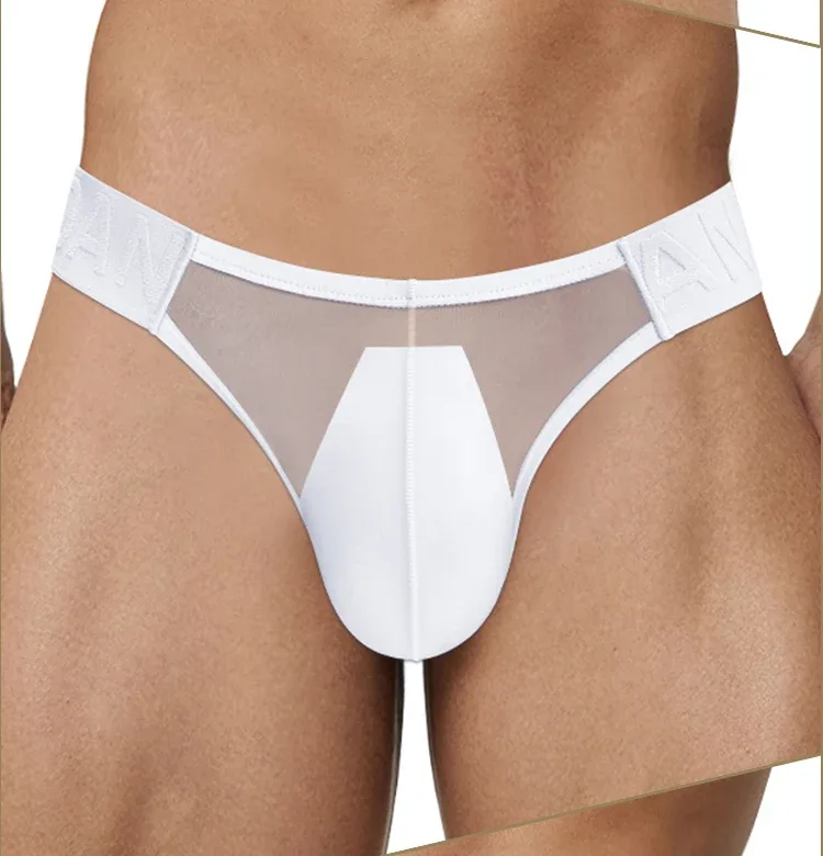 กางเกงในชายเซ็กซี่บิกินี่ Man Underpantsr ลื่นโปร่งใสตาข่ายชุดชั้นในชาย Cuecas กางเกงในชาย Ultra-thin เกย์กางเกงกีฬา — image 13