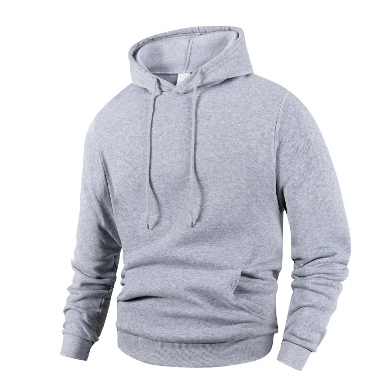 ผู้ชาย Casual Thicken Hoodies ฤดูใบไม้ร่วงฤดูหนาวเสื้อแขนยาวแฟชั่นหลวมสีทึบเสื้อกันหนาวฤดูใบไม้ผลิ WARM กลางแจ้ง Hoody — image 6
