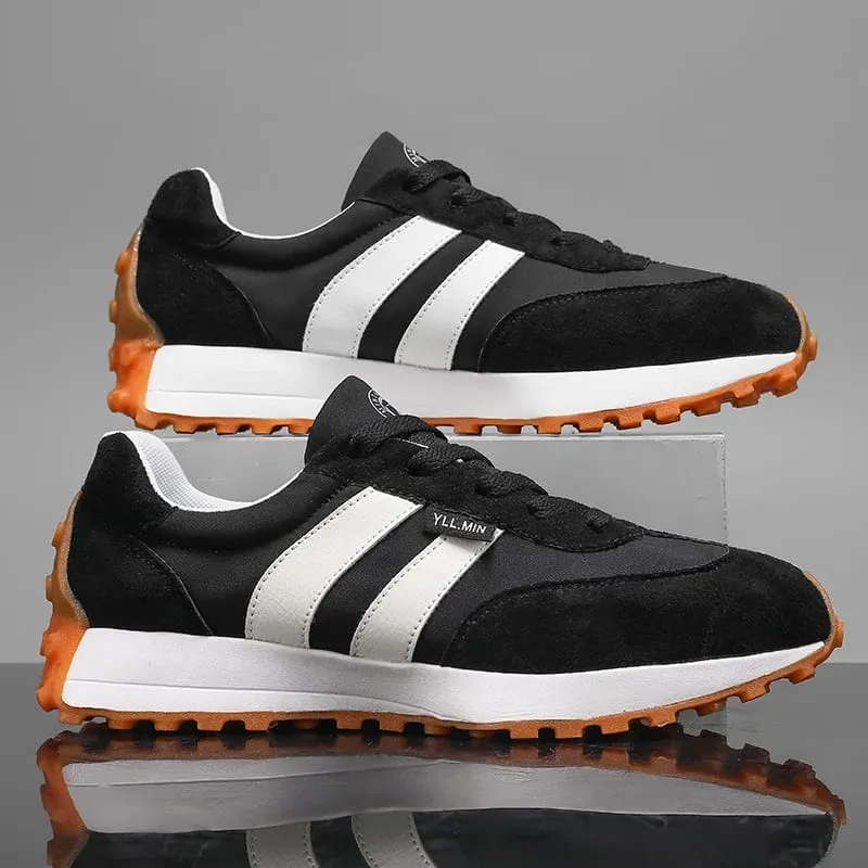 Grande taille hommes chaussures décontractées printemps automne respirant confortable Vintage baskets mode à lacets en plein air antidérapant chaussures de course