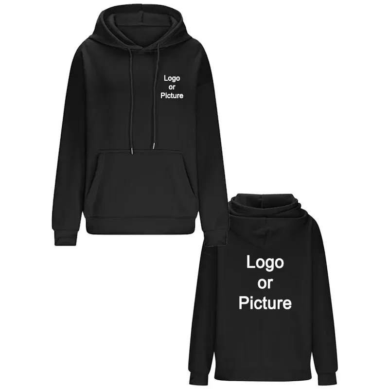 Gör-det-själv-design Oversize-huvtröjor Dammode Skräddarsytt tryckt lös långärmad axel Drop Cuff Sweathsirts Pullovers Sudadera — image 1