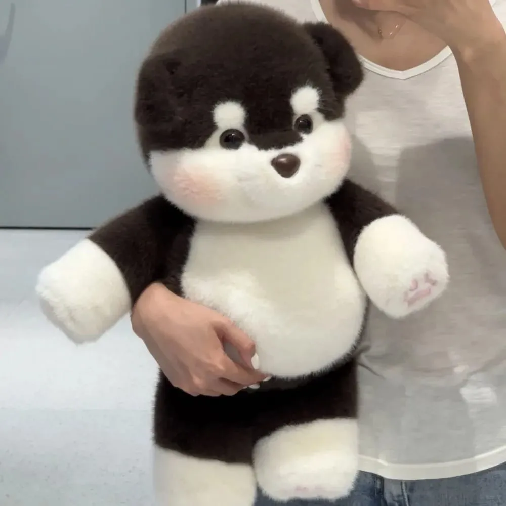 Hadiah Kreatif Bantal Plush Haiwan Boneka Anjing Lembut Sokongan Emosi Bantal Boneka Comel Bantal Plush 17.7 inci