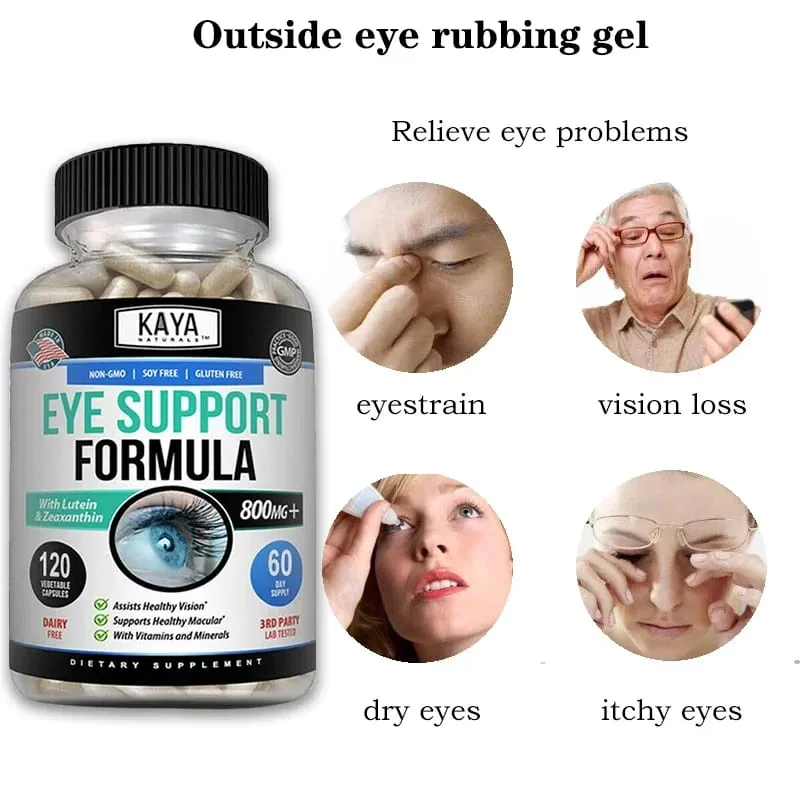 Eye Vitamins Lutein Zeaxanthin and Bilberry Extract Improve Eye Fatigue and Dryness Improve Vision Health — image 3