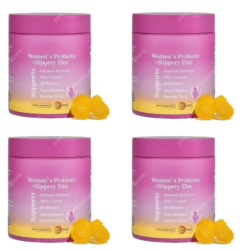 Gummies Probiotik Kesejahteraan Wanita dengan Keseimbangan PH Elm Licin dan Sokongan Flora untuk Wanita Perisa Nanas 60 Kiraan — image 10