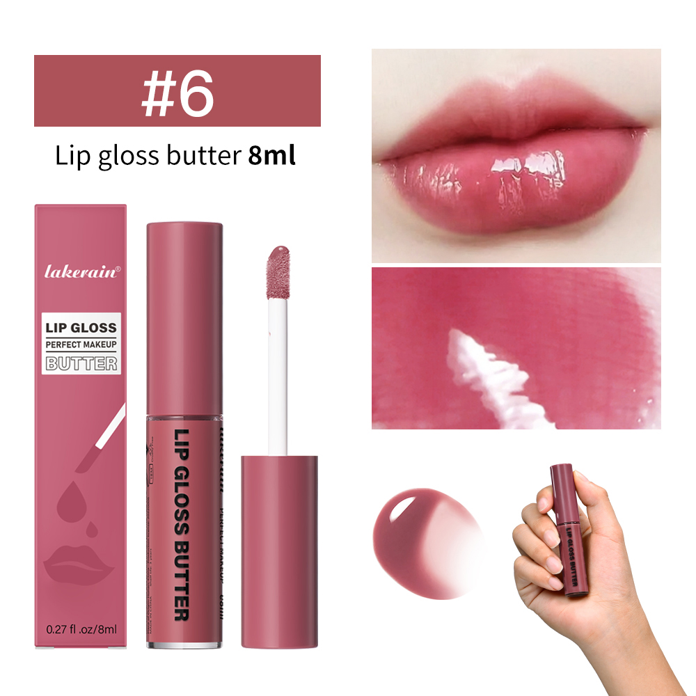 8ml Butter Non-stick Cup Gloss Lip Gloss Moisturizing Mirror Lip Gloss Holdbar farve Lip glaze Dye Lip Liquid Makeup For Damer — image 11