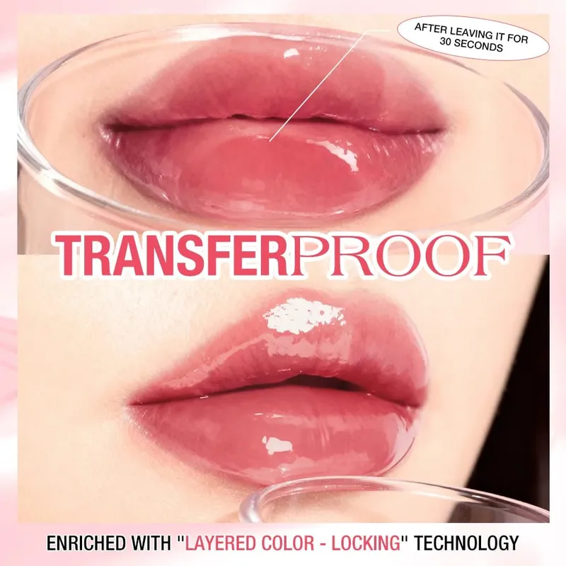 O.TWO.O 8pcs ชุดลิปสติก Liquid Lip GLOSS Glossy FINISH High-Shine Long Lasting Moisturize Non-Stick Glassy ลิปสติกแต่งหน้าชุด — image 3