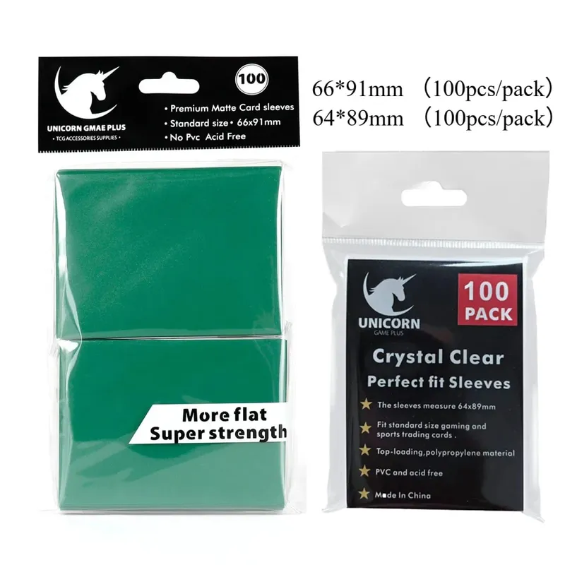 200PCS pouzdra na karty Sběratelské karty Dvouvrstvé matné pouzdro na karty standardní velikosti pro Pokémon MTG Baseball Sportovní karetní stolní hru — image 22
