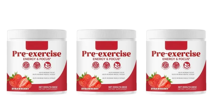 Docteat Pre Workout Powder Strawberry Energy & Focus Support Beta-Alanine L-Citrulline Rhodiola 300g 30 Servings Drink Mix — image 9