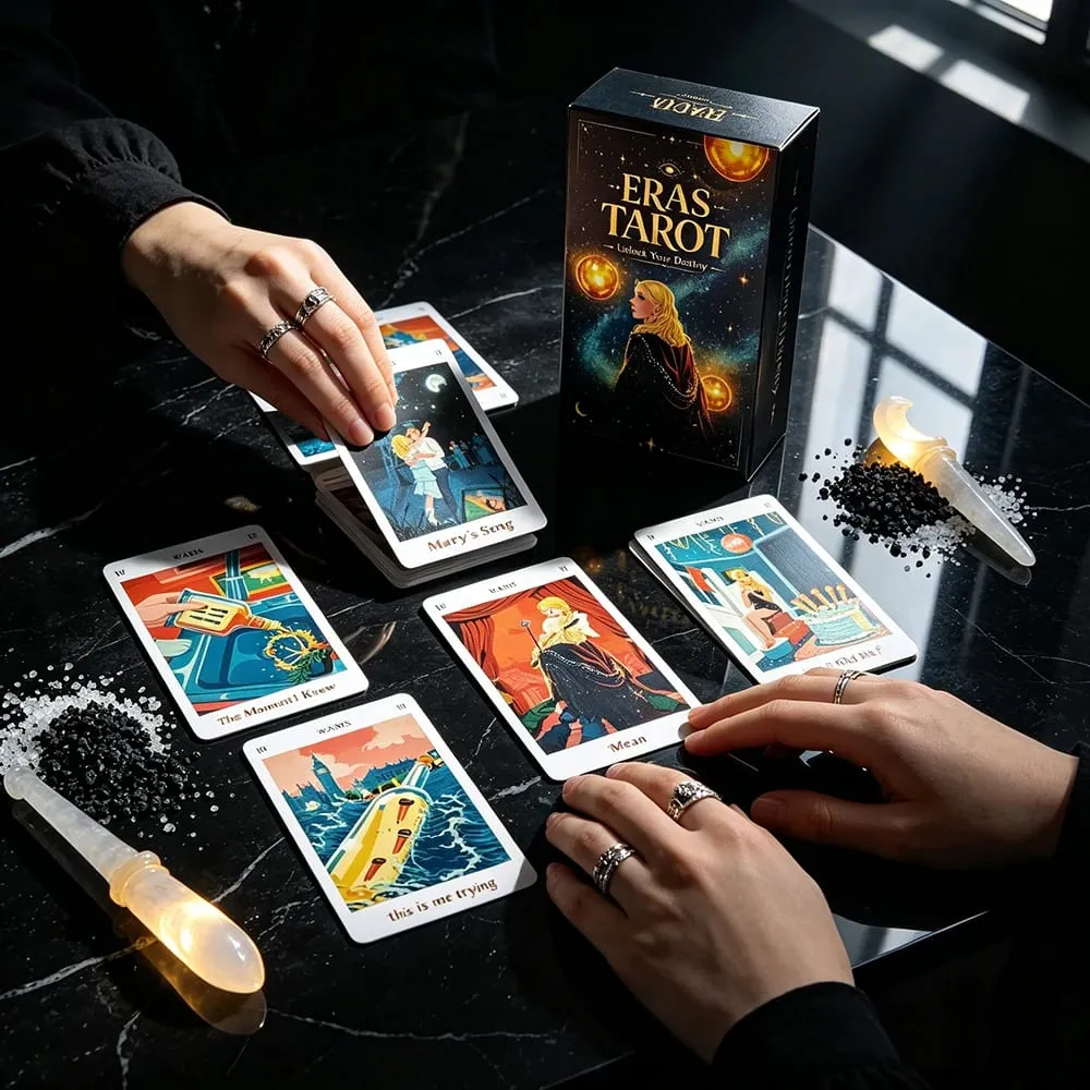 Eras Tarot Deck Starry Galaxy Cosmic Thème Tarot Cartes Mystic Space Witch Divination Jeu de société Destin Lecture Cartes de méditation — image 3