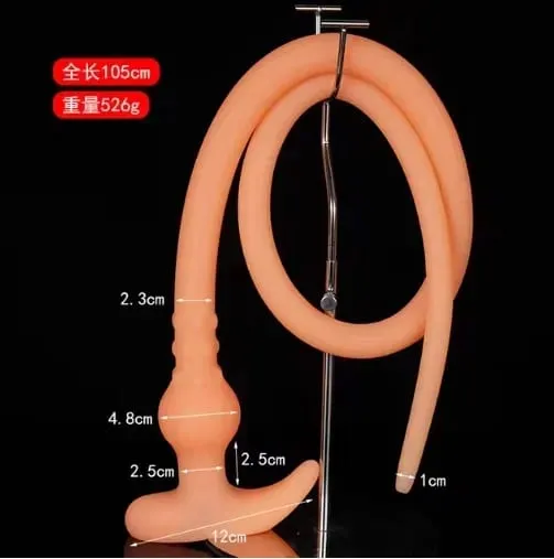 Super Long Anal Plug Whip Silicone Wearable Butt Plug Hollow Enema Vaginal Cleaning Dildos Deeper 18+ Adult Sex Toys for Couples — image 8
