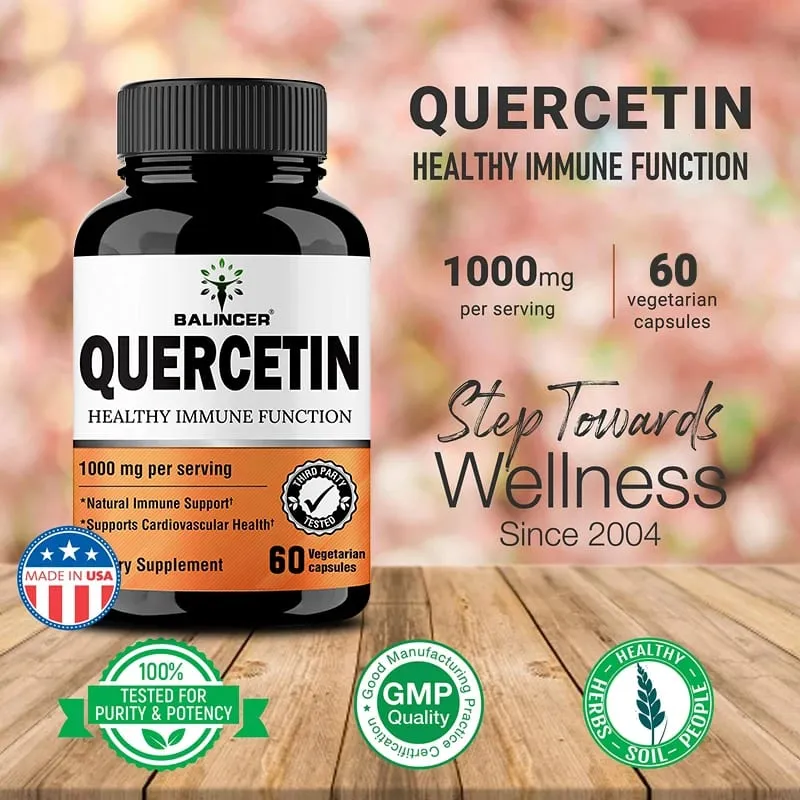 Supplément naturel de quercétine Capsules végétaliennes Soutien aux bioflavonoïdes - Soutient la santé immunitaire et les niveaux d'énergie — image 4