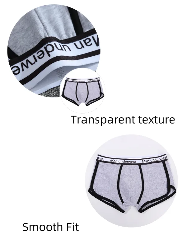 1/4 adet erkek iç çamaşırı boksörler pamuk külot nefes düz Boxershorts erkek orta bel külot Trend erkek şort Homme şort — image 5