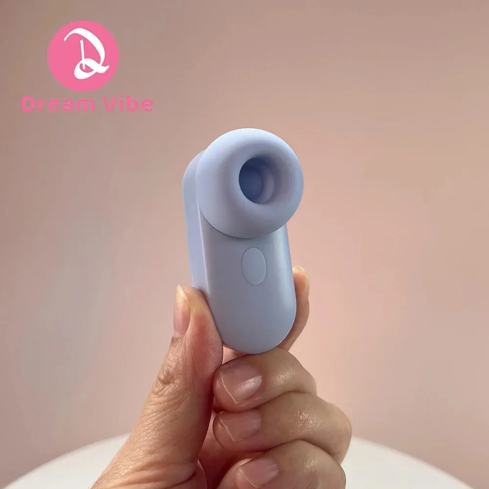 Dream Vibe Echo 2-v-1 Mini přísavka do uší ve tvaru žlutého vibrátor na klepání a sání Sexuální hračka pro ženy Masážní přístroj bradavek klitorisu — image 6