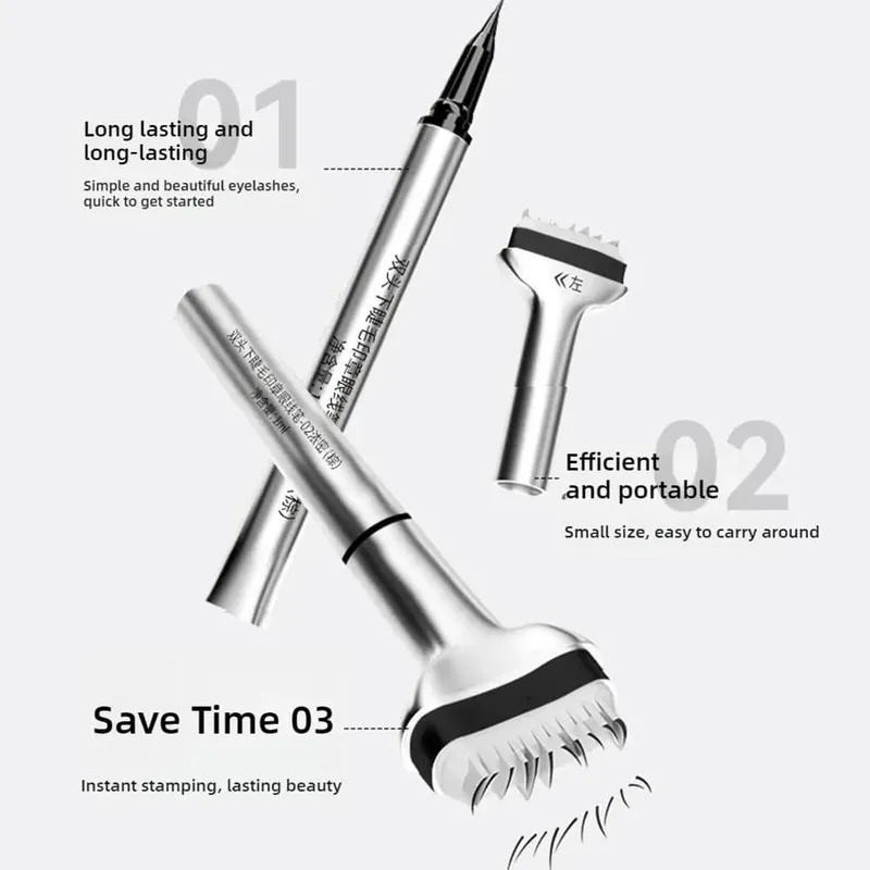 2-in-1 Stempel-Eyeliner-Stift für den unteren Wimpernbereich, wasserfest, wischfest, schnell trocknend, natürliches Augen-Make-up-Werkzeug-Set — image 4
