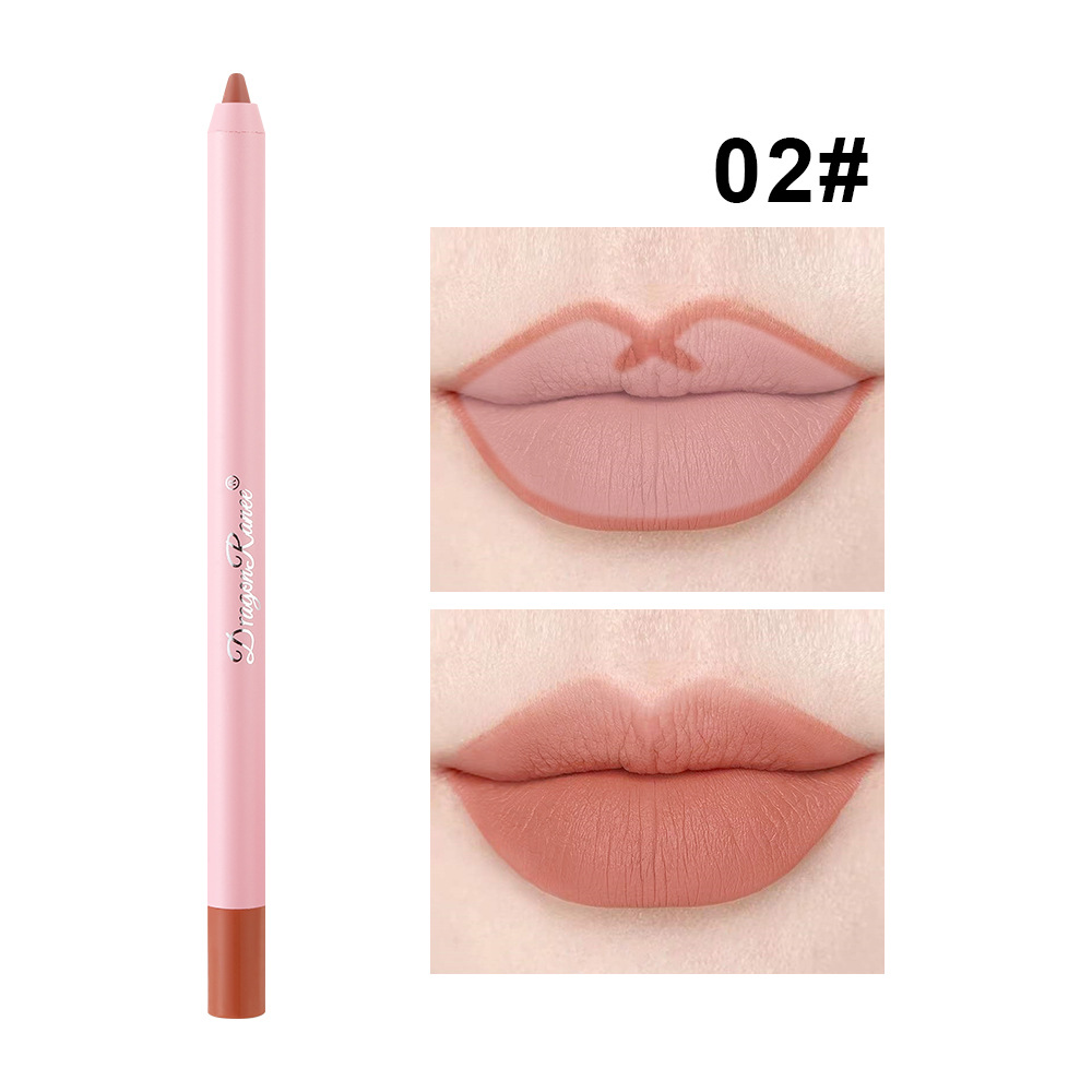 Pelapik Bibir Matte Kalis Air dalam Pes Kacang Warna Lip Plumping Gincu Pen Pelapik Bibir Tidak Pudar Kalis Air dan Peluh Tahan Lama Matte Lip Liner Pen Gincu Bibir Montok Satu Saat — image 15