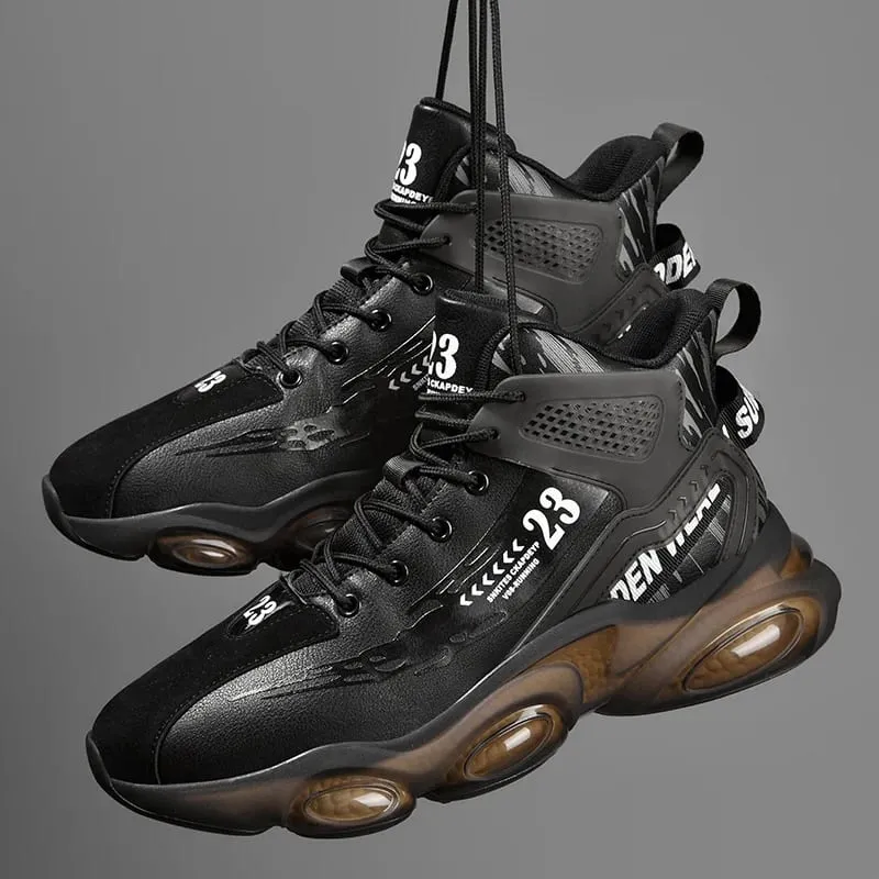 Scarpe alla moda di alta qualità primaverili da uomo con cinturino inferiore spesso da basket nuove scarpe da ginnastica casual traspiranti ammortizzate 2025 — image 6