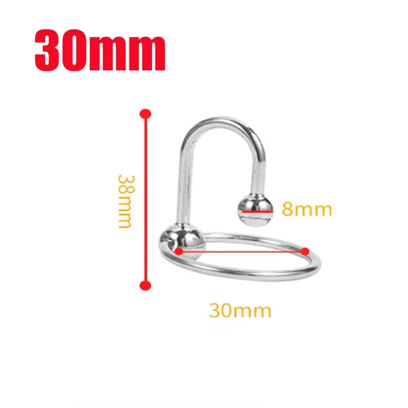 SM Niệu Đạo Dilator Gà Trống Vòng Thép không gỉ Xuất Tinh Trì Hoãn Dương Vật Nhẫn Đính Hạt Kim Loại Khóa Trễ Mỹ Dương Vật Cắm Đồ Chơi Tình Dục dành cho Nam — image 9