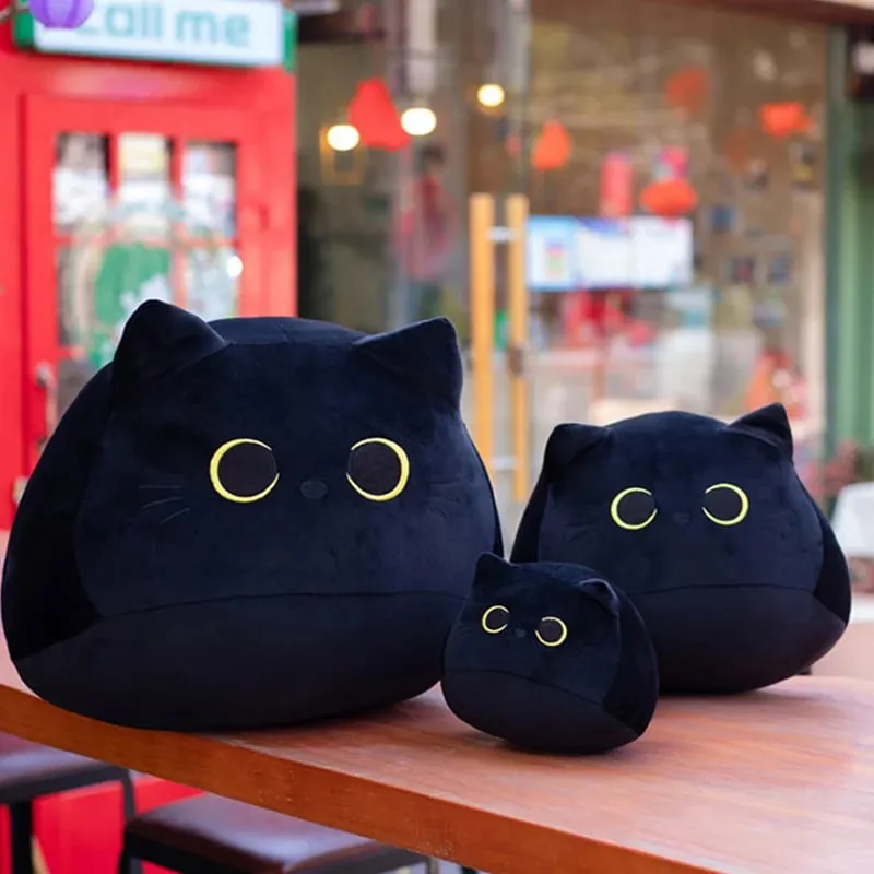 25cm Cute Black Cat Plush Toys Soft Skin-friendly Adorable Throw Pillows Fluffy Exquisite Household Ornaments Gifts For Friends — image 5