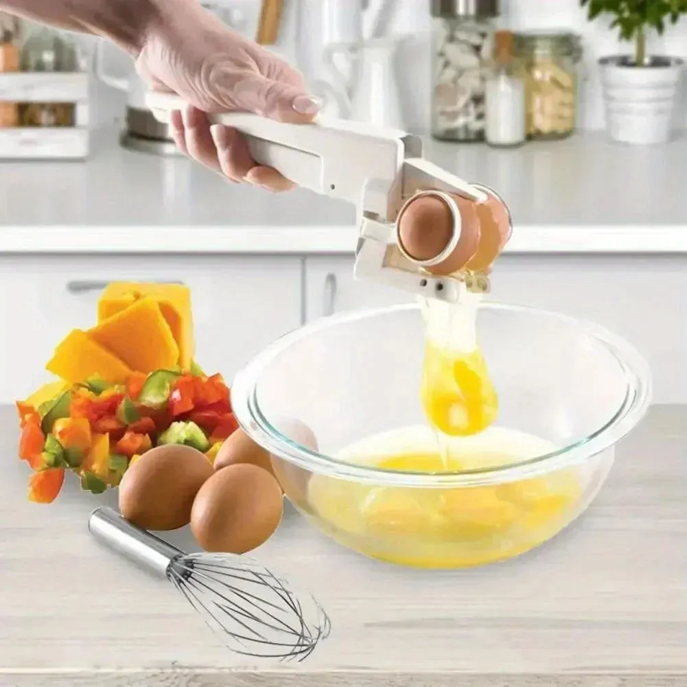 1ks Separátor na sušení vaječných skořápek Kreativita Ruční otvírák na vejce Nástroj na lámání vajec Kuchyňský gadget s oddělovacími vejci — image 2