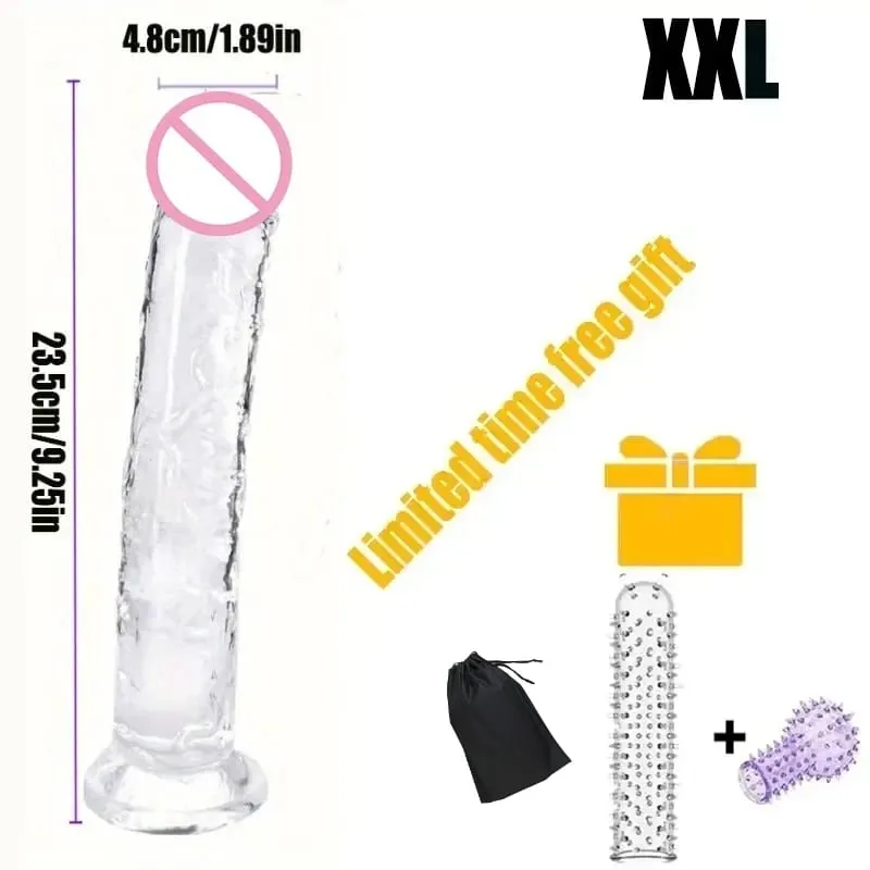 Frauen Realistische Anal Butt Plug Transparent Dildo Saugnapf Großen Schwanz Weiche Masturbatoren G-punkt Großen Penis Erwachsene Sex Produkt 18+ — image 10