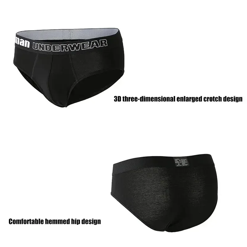 6Pcs Men's Cotton Panties Soft Men Triangular Pants Comfort Shorts Solid Colour High Elastic Underwear Breathable Fashions — image 11
