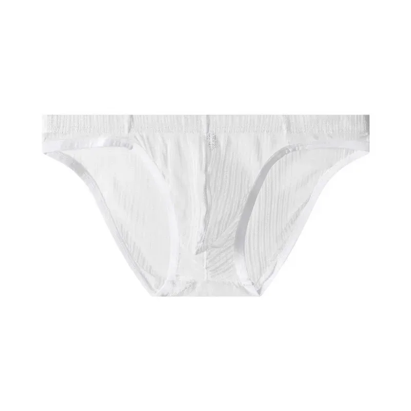 Celana Dalam Pria Celana Dalam Sutra Es Jaring Bergaris Bikini Ultratipis Bersirkulasi Tembus Pandang Kantong Cembung U Lingerie Eksotis String Homme