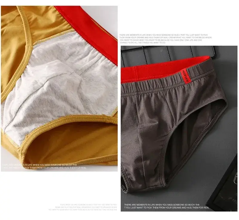 1/3PCS Men's Pure Cotton Briefs High Quality Comfortable Underpants Breathable Shorts Underwear Lingerie Panties Calcinha Cuecas