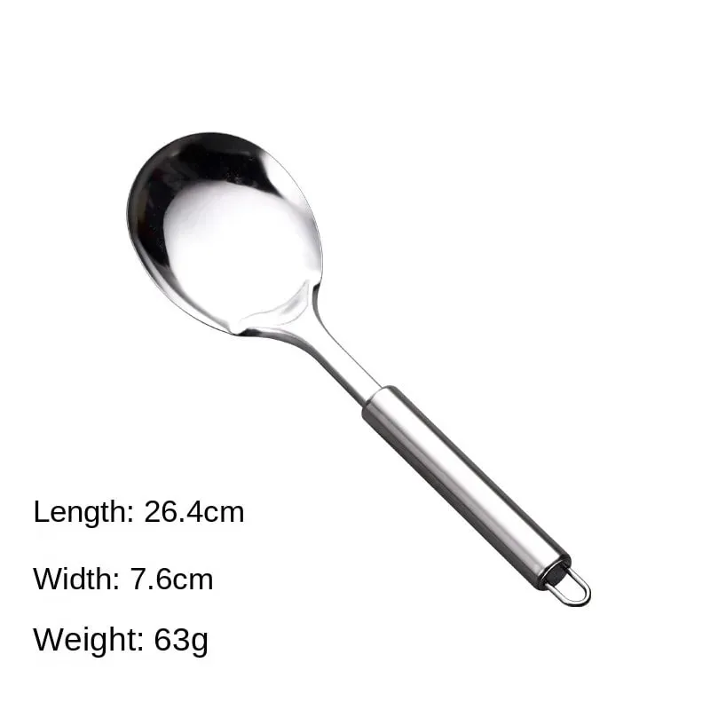 Langlebiger Wok-Spachtel aus Edelstahl mit langem Griff, Küchenhelfer, Küchenkochutensilien-Set, Reislöffel, Schöpfkelle, Kochutensilien — image 17
