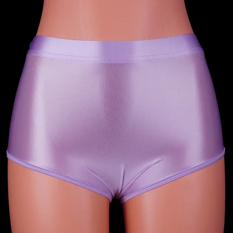 Satin glänzende Spandex-Shorts für Männer, extra kurze Biker-Shorts, glänzende Fitness-Kleidung, sexy Glitzer, Laufen, Fitnessstudio, sexy Unterwäsche für Männer — image 2