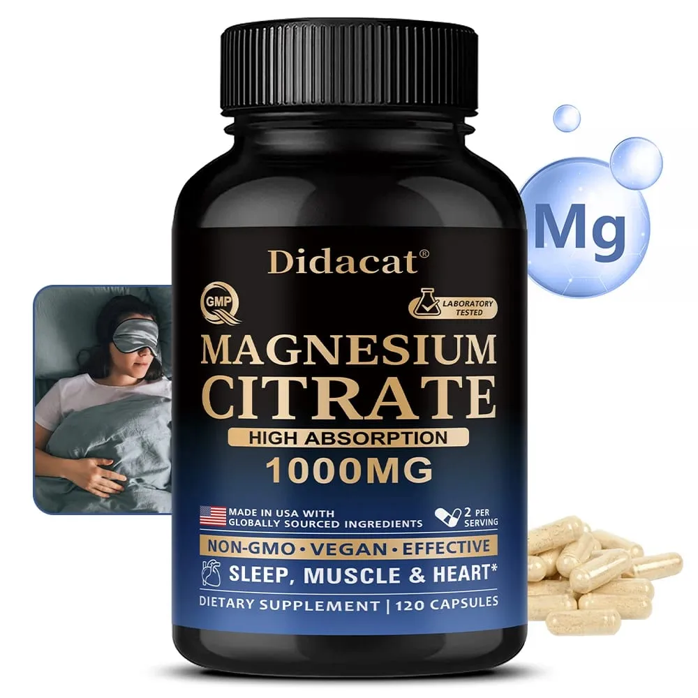 Magnezyum Sitrat - Kalp Kası Sinir Kemik Sağlığı için Maksimum Emilim ve Yüksek Etkili Magnezyum Kompleksi Takviyesi — image 1