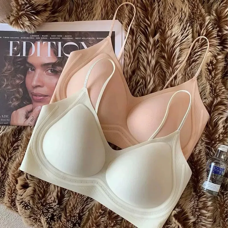 Intimo estivo sottile ultrasottile con tracolla sottile scintillante dalla pelle di ghiaccio per le donne senza segni e bellissimo reggiseno sulla schiena — image 5