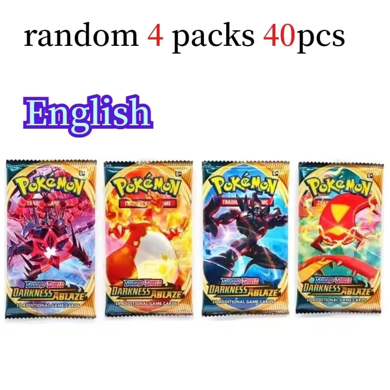 fun 40 Pieces Pokemon Card Pack 4 Sets Sun Moon Violet 151 English Trading Cards Collectible Toys Halloween Gift Fantasy Sci Fi — image 11