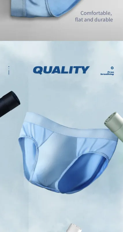 3 STÜCK Herren Ice - Seidenunterwäsche Dünn - Style für den Sommer, mit U - konvexem Slip. Atmungsaktive, einfarbige Shorts — image 18