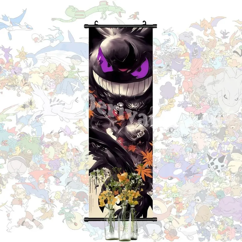 Poster stampato Anime Opere d'arte da parete Gengar Immagini Charizard Dipinto su tela Pikachu Appeso Pergamene Home Room Decor — image 18
