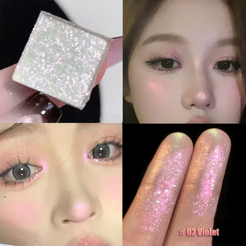Nhiều Màu Kim Loại Thay Đổi Phấn Mắt Thẻ Chống Nước Tắc Kè Hoa Xanh Cực Sáng Bóng Toàn Phương Long Lanh Trang Điểm Mắt Cao Cấp — image 8